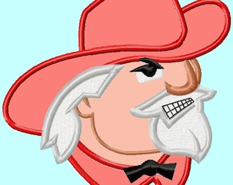 Colonel Mascot Applique Embroidery Designs 4 sizes, hoops 4x4 5x7 6x10 INSTANT DOWNLOAD