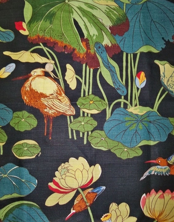 Lee Jofa KRAVET NYMPHEUS BIRDS Toile Linen Fabric 10 Yards