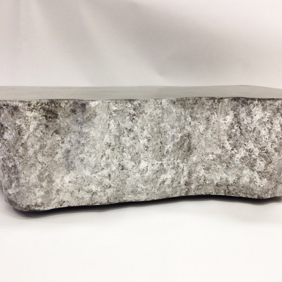 Silver Leaf Cast Stone Rock Coffee Table Silver Leaf Cast Stone