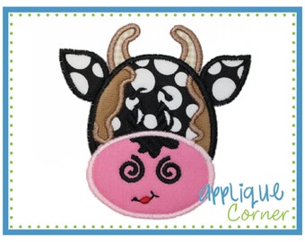 INSTANT DOWNLOAD Cow applique design in digital format for embroidery machine by Applique Corner