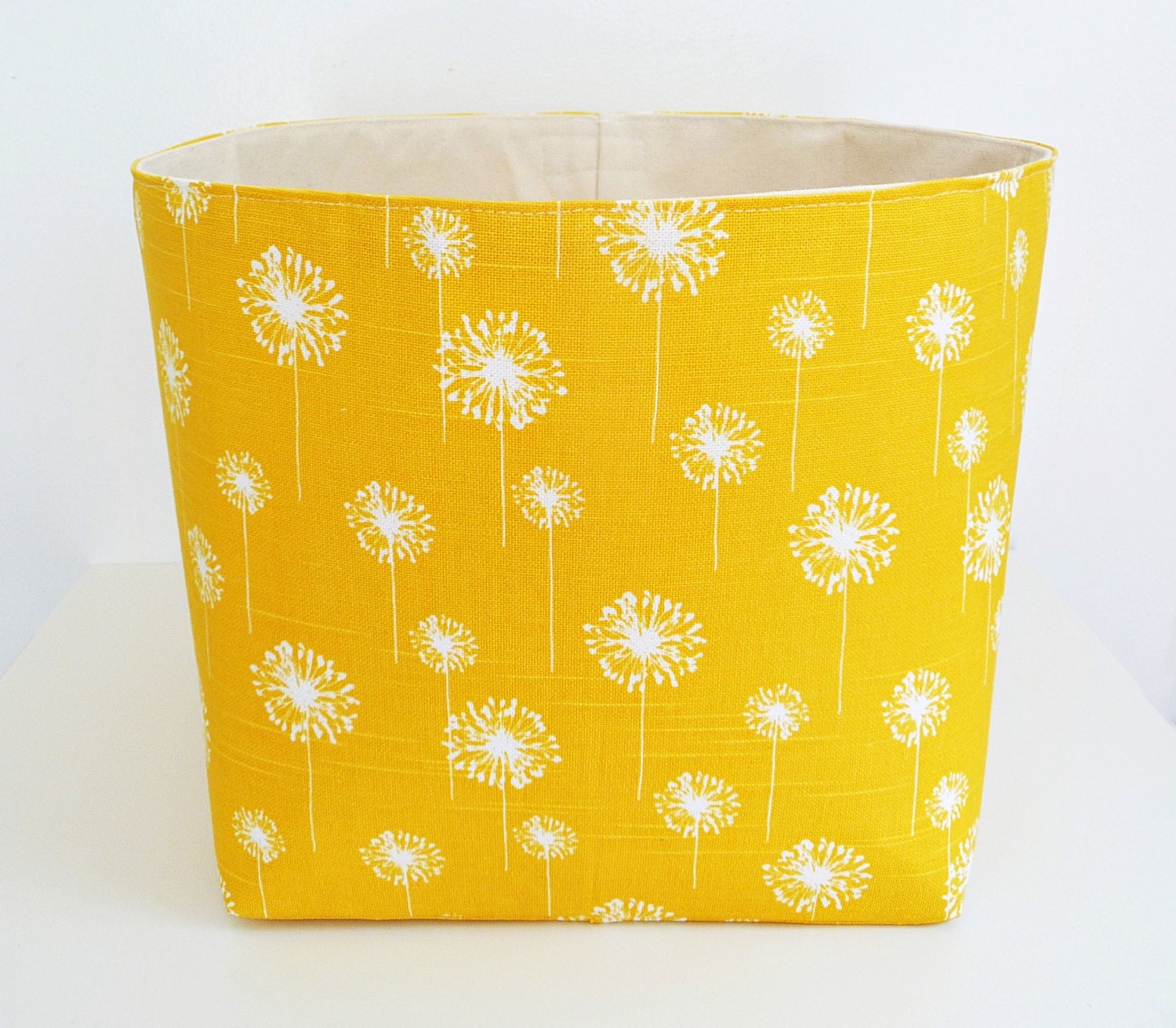 Extra Large Storage Basket Fabric Organizer in Yellow
