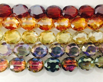 20x24mm oval shaped, faceted, chinese crystals, glass, 13beads