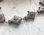 Vintage metal fish necklace