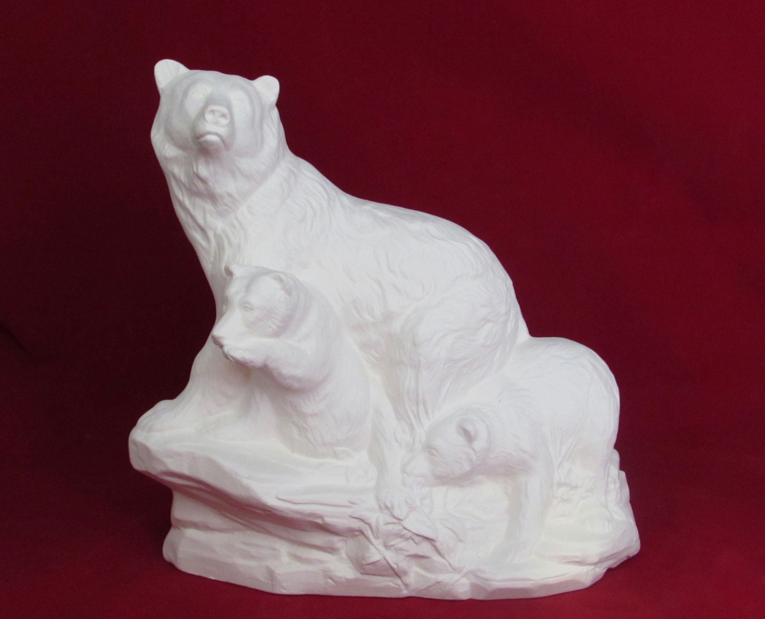 Large Ready to Paint Ceramic Bear Family 9.5 inches