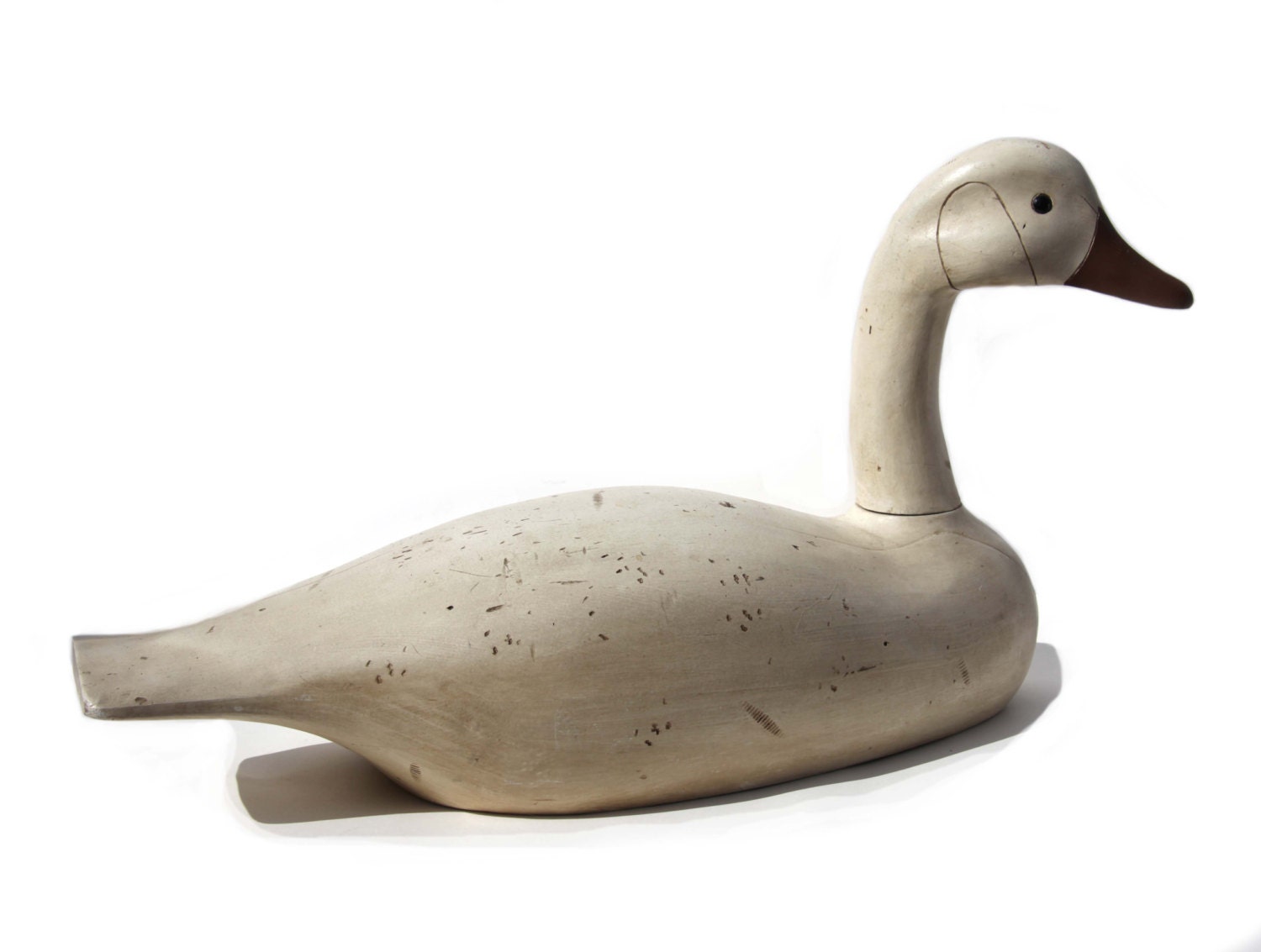 Life Sized Carved Wood Snow White Goose Swan by cherryREVOLVER