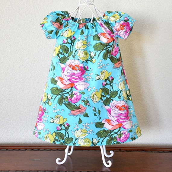 Toddler Girls Dress Peasant Dress Flutter Sleeves or Peasant
