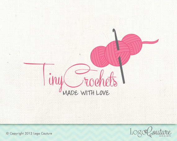 Premade Crochet Boutique Logo Custom Logo Tiny Crochets