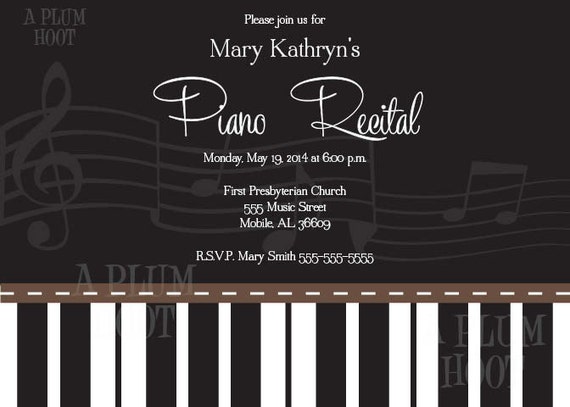 Free Templates Recital Invitations 5