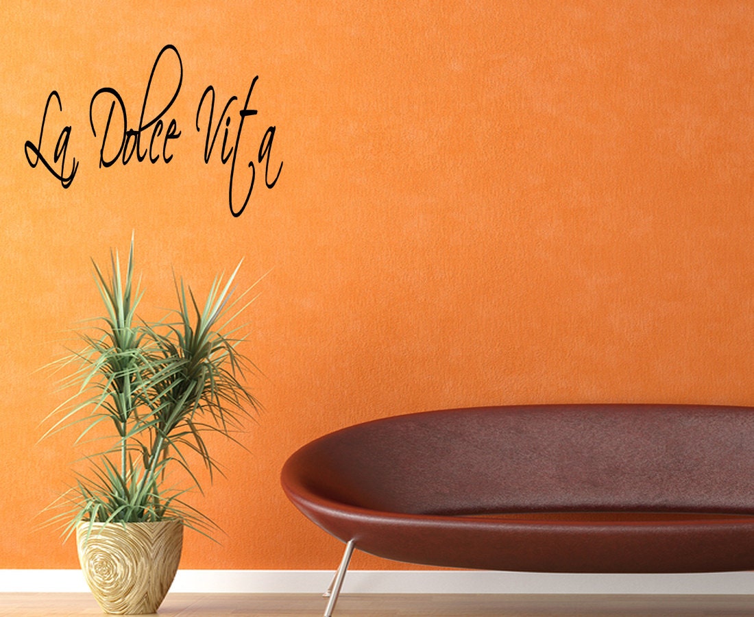 Wall Quotes The Sweet Life La Dolce Vita Wall Italian Decal