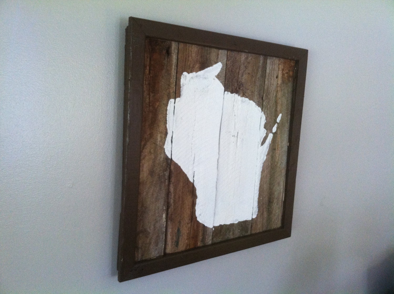 Barn Wood Wisconsin Wall Art by ByFolks on Etsy