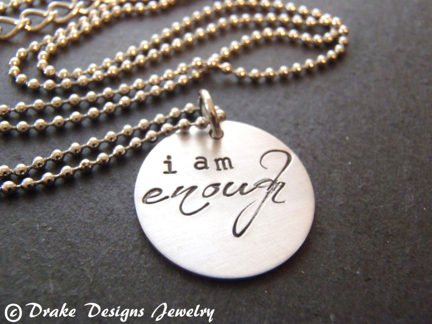 i am enough necklace positive affirmation jewelry