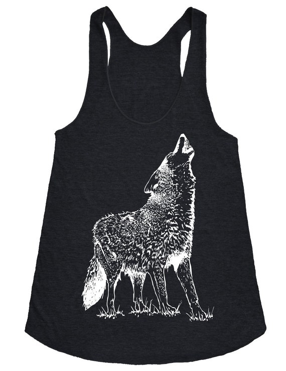 Wolf Tank Top Women's American Apparel Tri Blend