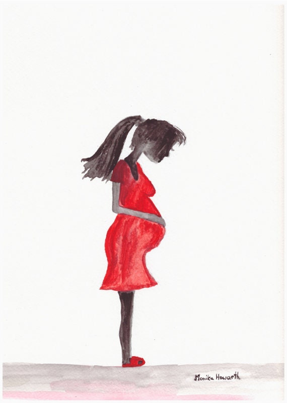 items-similar-to-sale-pregnancy-art-pregnant-woman-pregnancy-painting