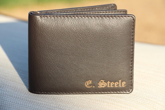 Monogram Wallet Men&#39;s Wallet Personalized Engraved