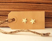 Handmade glow in the dark star earring (12 mm) studs made of polymer clay