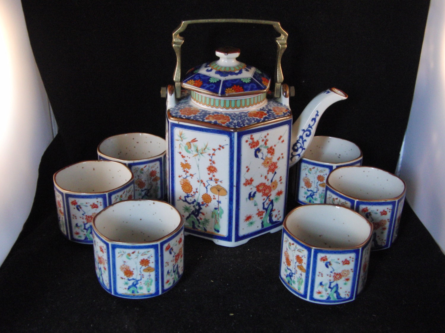 Tea pot and six cups by Toscany Collection Japan