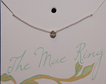 The Mae RingSimple Sterling Silver NecklaceMiscarriage Necklace ...