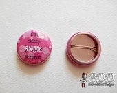 Eat Sleep Anime Repeat Button 1 Inch Pink Kawaii Pin Back Button Otaku Badge