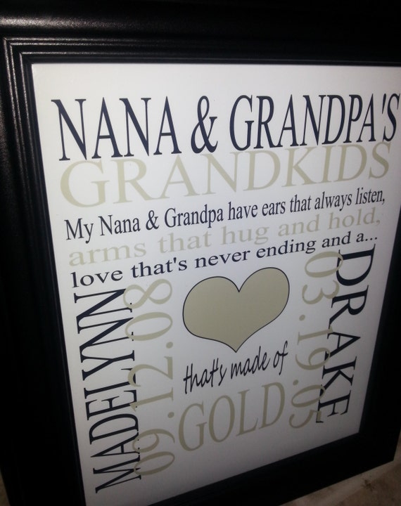 Personalized Grandchilden Wall Decor for Grandparents great