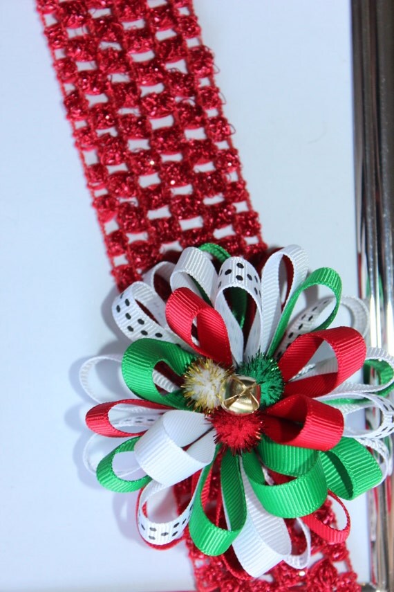 Baby Christmas Hair Bow Baby 1st Christmas Hair Bow Jingle