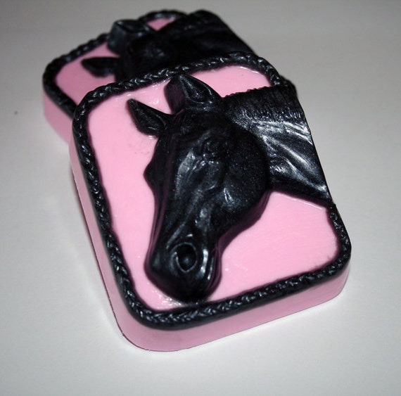 Western Horse Soap in Pink and Black