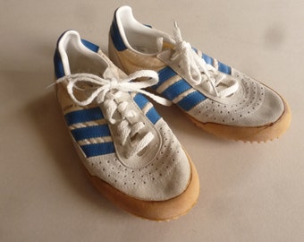 Vintage Adidas Sneakers - 80s Adidas Court Shoes Blue and White 3 ...