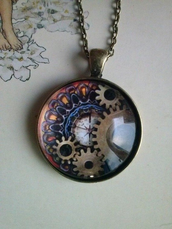 Steampunk Compass Photo Cogs Steampunk Jewelry Steampunk Necklace Steampunk Gears Mechanical Cogs by hotarunoyoru steampunk buy now online