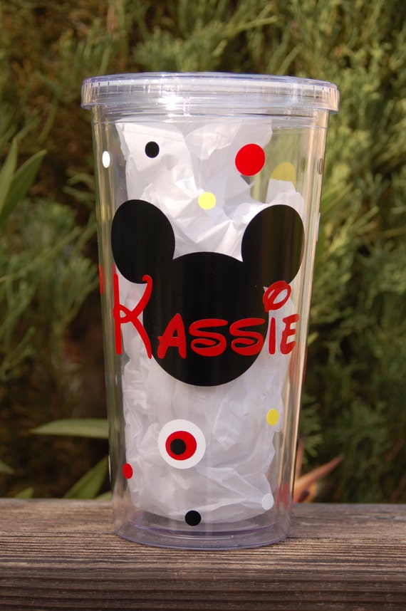 Items similar to Personalized Name Disney Theme Tumbler Super Cute