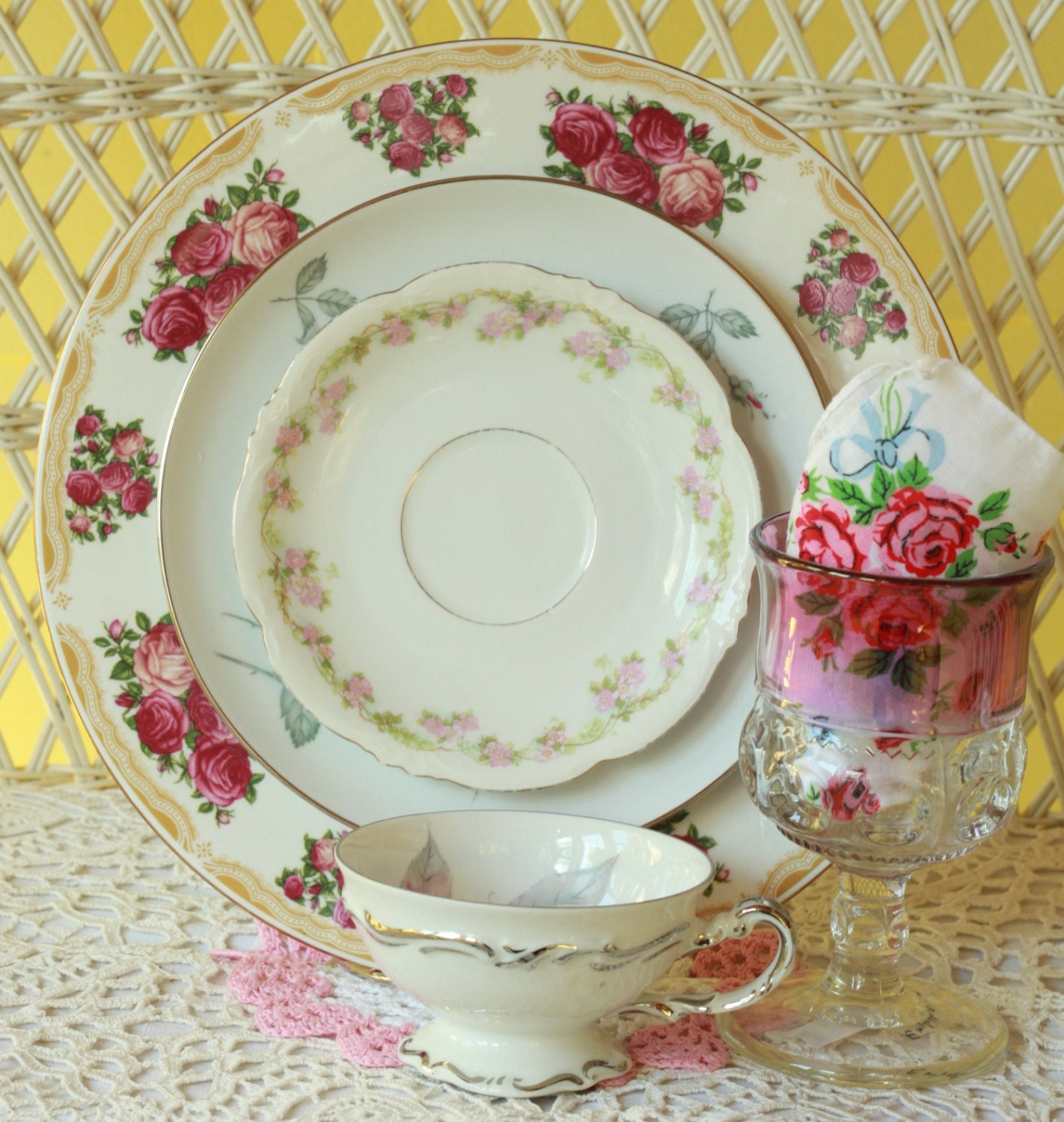 Vintage Mismatched China Dinnerware Mismatched Dishes