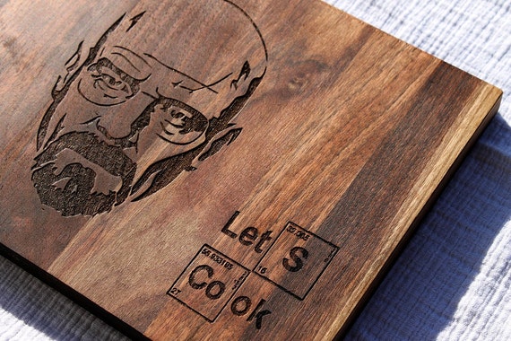 Lets Cook Breaking Bad Custom Cutting Board By Premiumgrains 