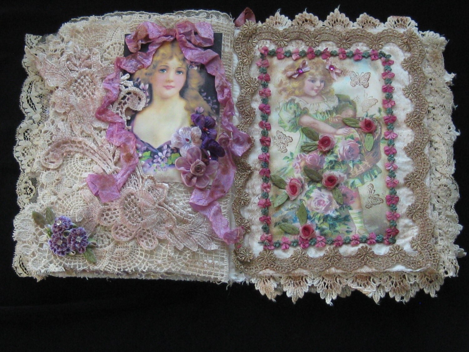 shabby chic fabric journal book altered art by kisoriginals shabby chic fabric journal book altered art by kisoriginals