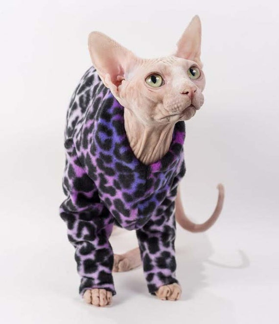 Sphynx Cat Kitten Clothes Long Sleeved Fleece by SimplySphynx