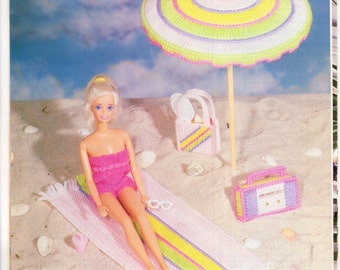 ... from a July 1992 magazine, Fashion Doll Beach Set, Coasters, Tote Bag