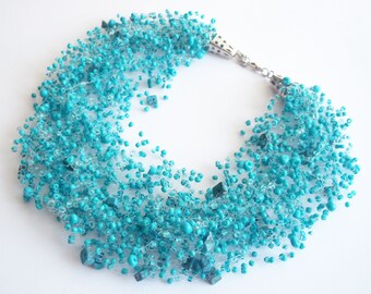 Bridesmaid|gift|for|her Turquoise necklace turquoise jewelry wedding necklace bib necklace bridal jewelry boho necklace nautical jewelry