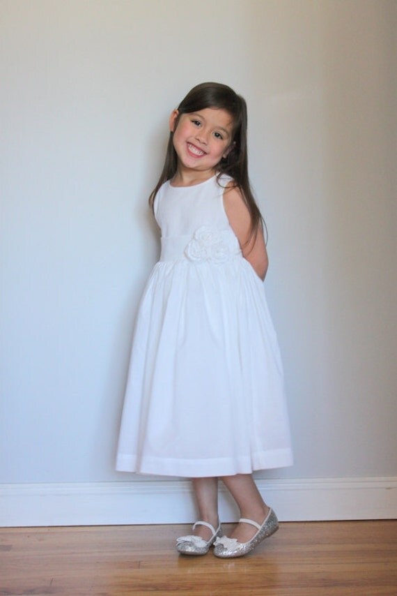 Handmade Soft Cotton Flower Girl Dress by VictoriaFillbach on Etsy