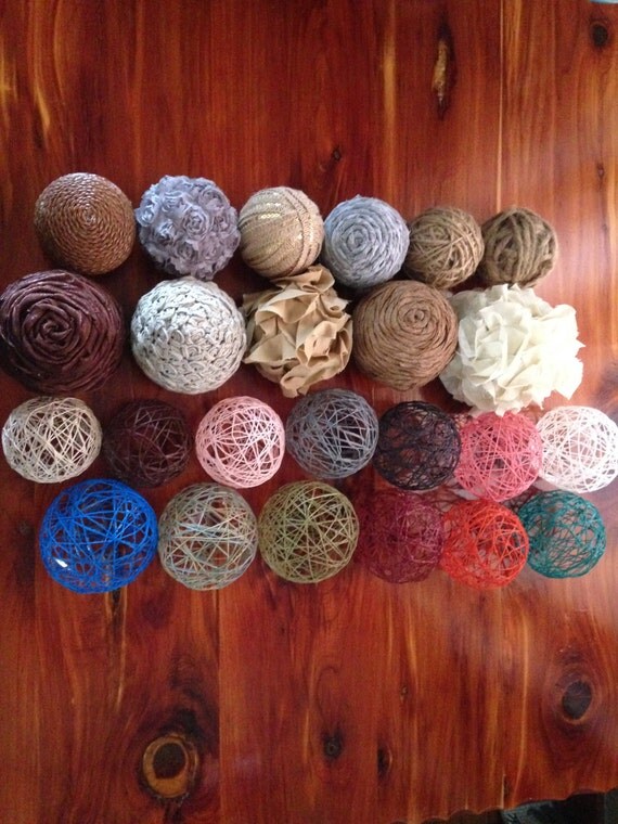 Create Your Set of 5 Decorative Balls Deco Balls Yarn Balls