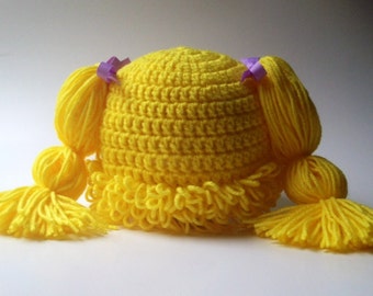 Cabbage Patch Hat, Cabbage patch costume, crochet cabbage patch