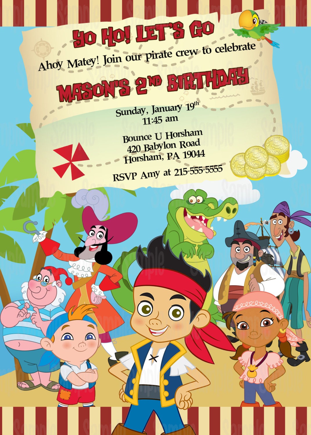 Printable Jake and the neverland Pirates Birthday Party