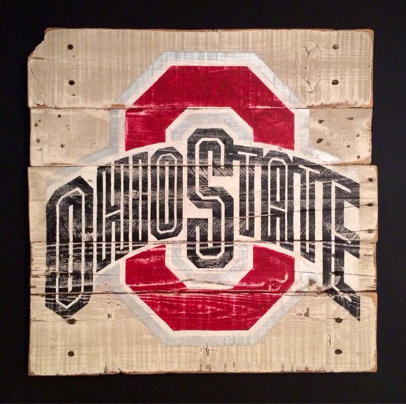 Ohio State University Wall Art/ Ohio State Wood by PalletsandPaint