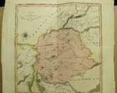 George Fennel Robson Map Of Scenery Grampian Mountains 1819 SCOTLAND
