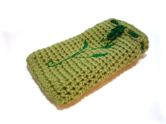Items similar to Green Crochet Tarot Bag with Sage ...