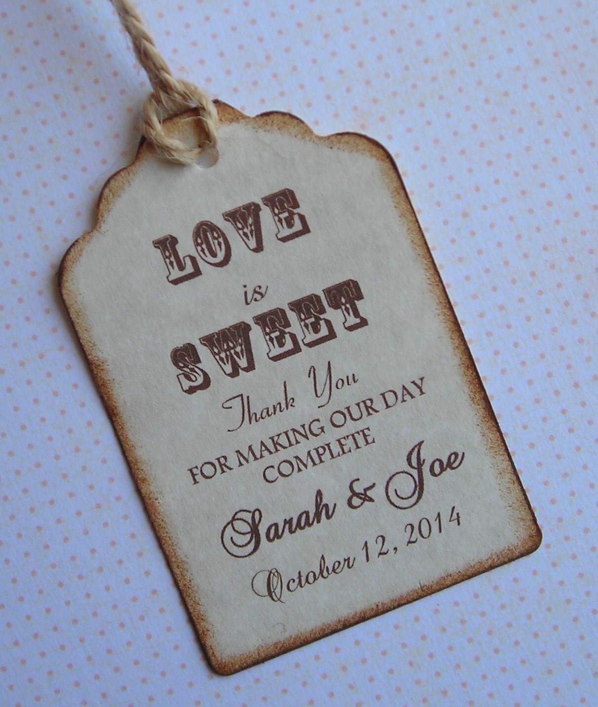 Wedding Favor Tags Wedding Tags 50 by WrapupthePartyShop on Etsy