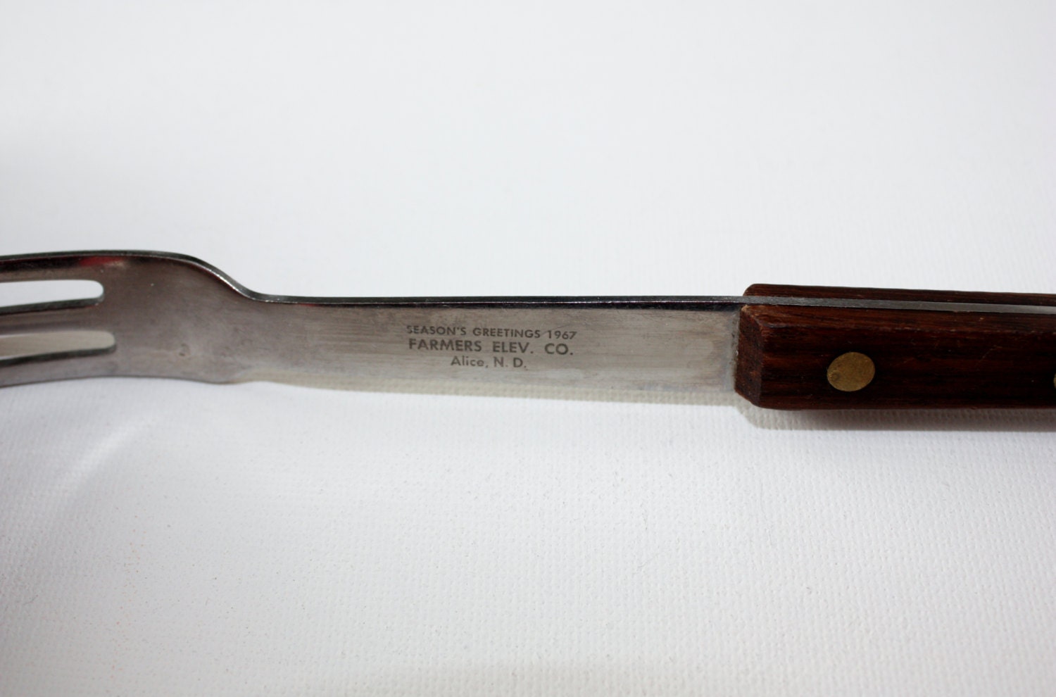 Vintage Vernco Stainless Steel Granny ForkWood