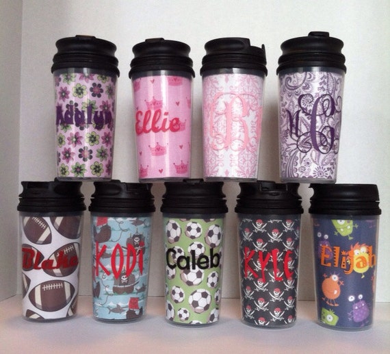 Items similar to Plastic Travel Cup, Custom Cup, Plastic Cup with Lid