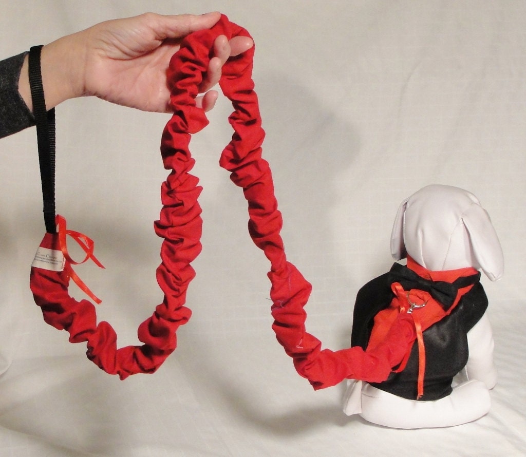 Dog Leash Cover Red Xmas Leash Cover Red Scrunchy Cover