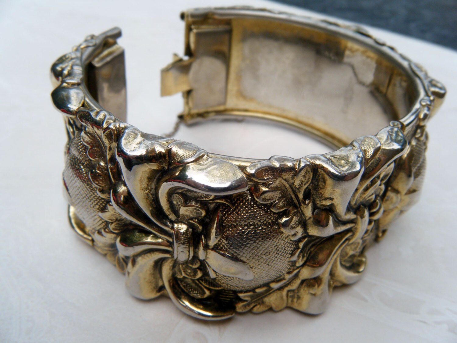 Antique Whiting and Davis Bracelet/ Ornate by OnlyForMeJewelry