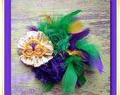 mardi gras hair clips