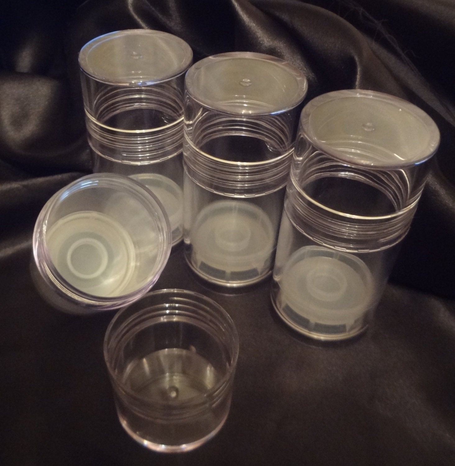 1 oz PushUp Lotion Bar Tubes Clear Cylinder Round by ScentualBath