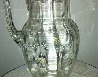 Handblown Large Glass Pitcher