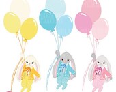 80% OFF Baby nursery bunny clip art, 3 clip arts, commercial use, vector graphics, digital clip art, digital images,AMB-551 Il_170x135